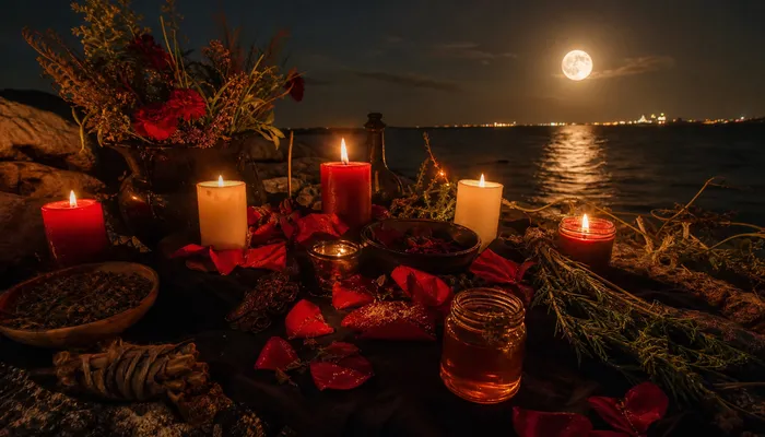 El Ritual de Luna Llena en la Costa del Golfo de Texas para Atraer el Amor